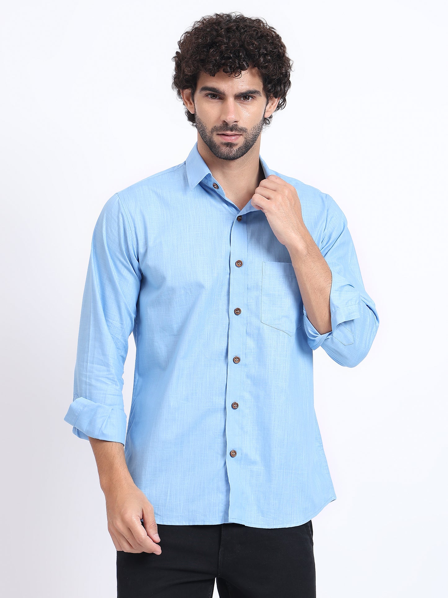 Light Blue formal Cotton Shirt