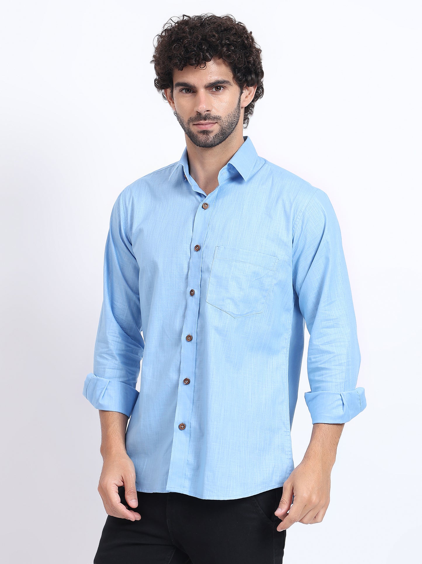 Light Blue formal Cotton Shirt