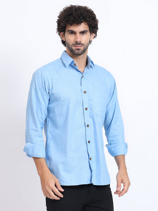 Light Blue formal Cotton Shirt