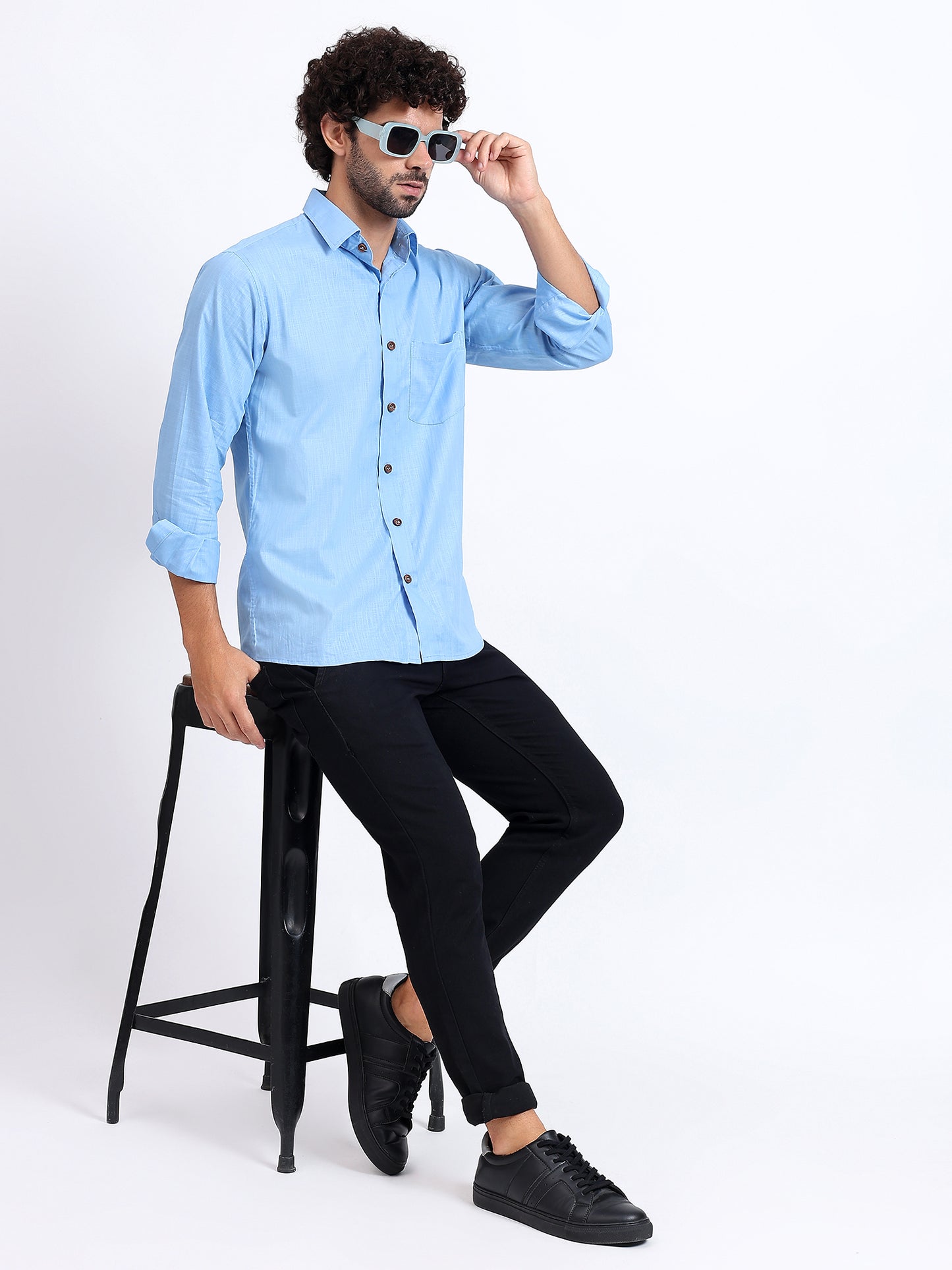 Light Blue formal Cotton Shirt