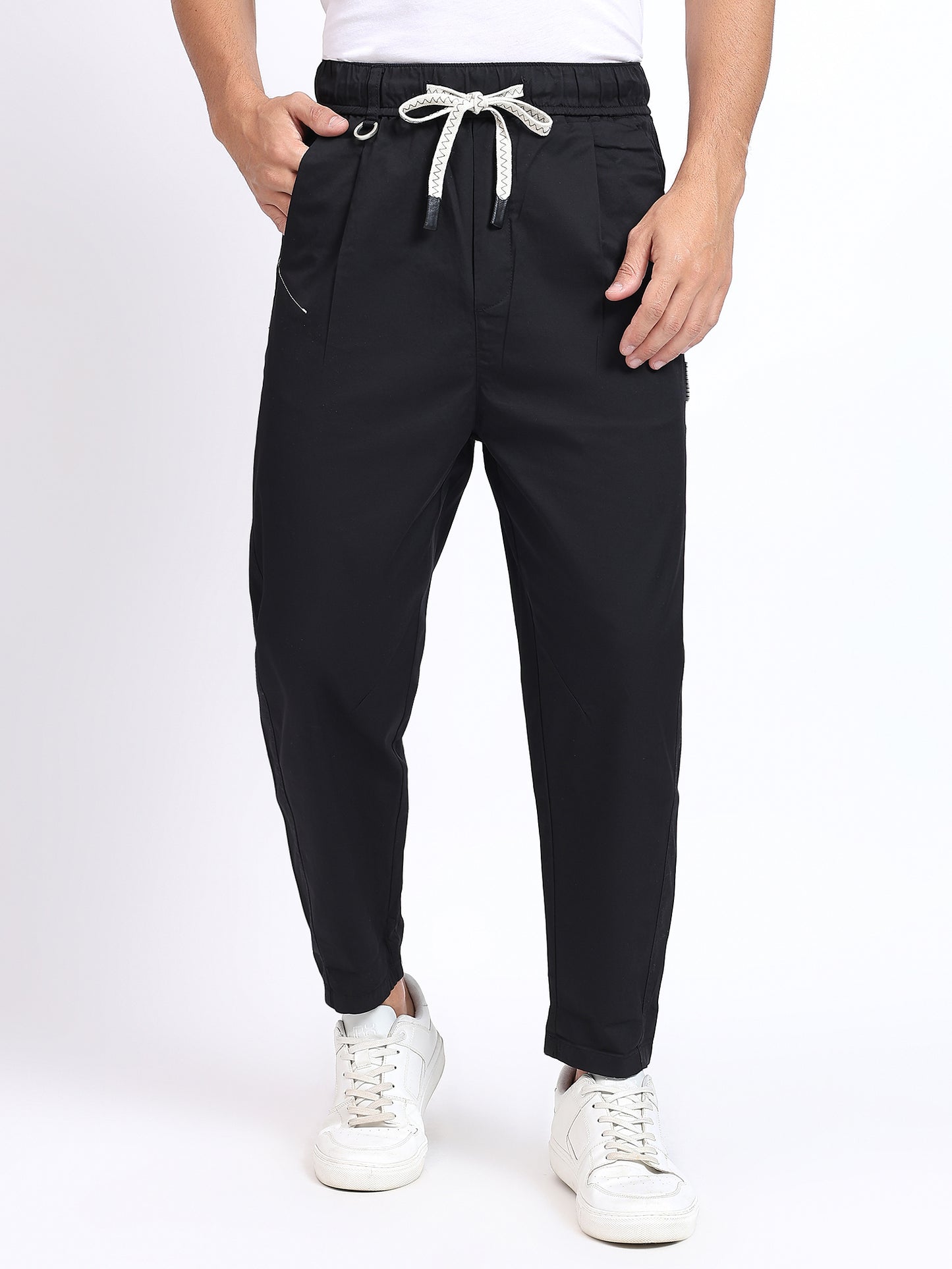 black cotton jogger