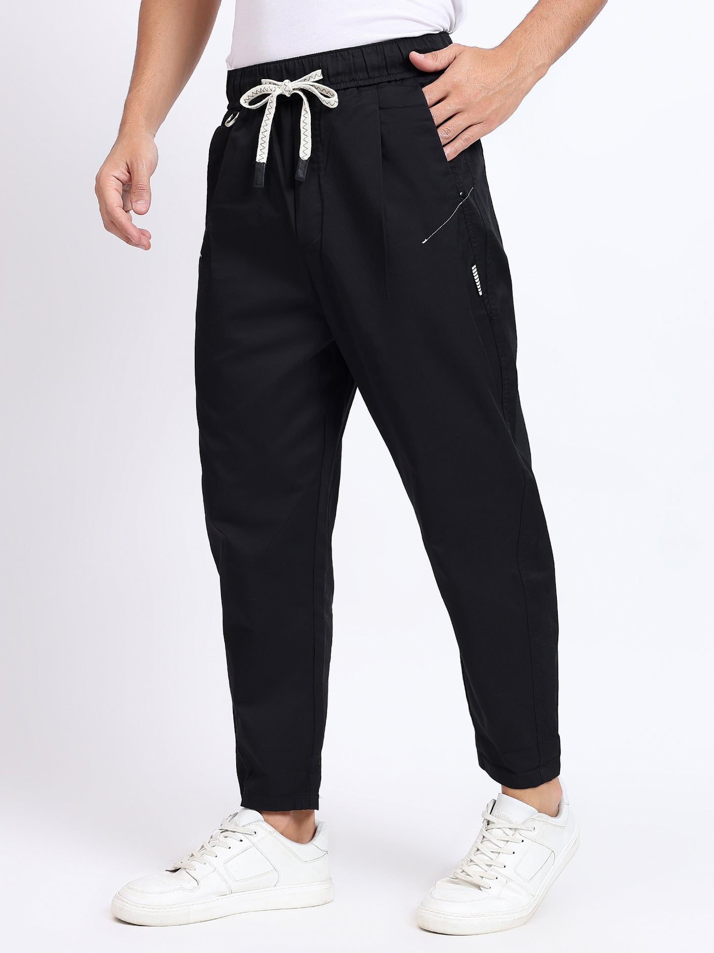 black cotton jogger