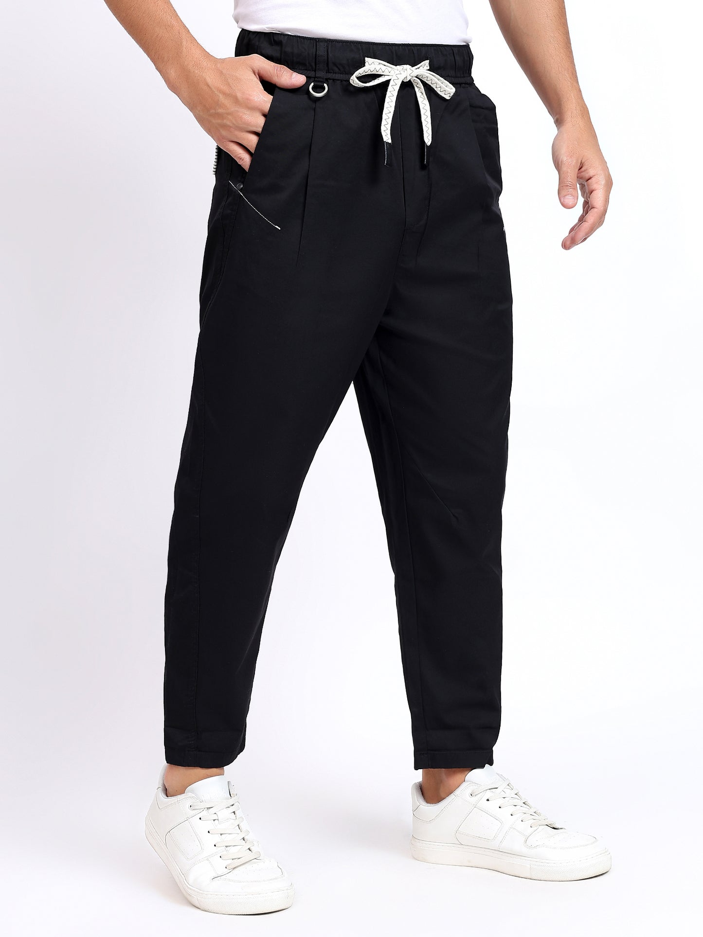 black cotton jogger