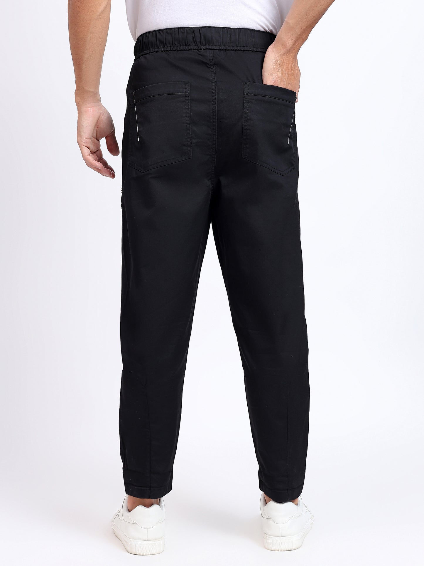 black cotton jogger